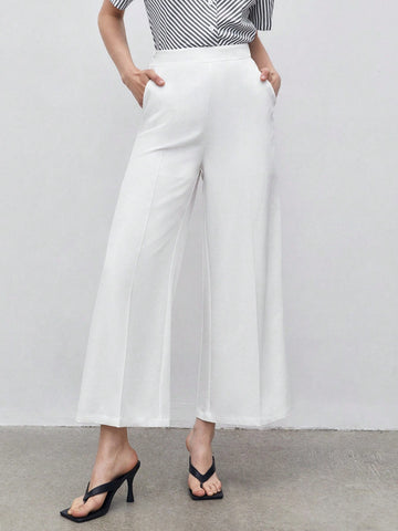 BIZwear Solid Wide Leg Pants