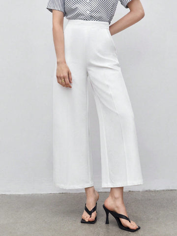 BIZwear Solid Wide Leg Pants