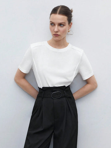 Solid Shoulder Padded Tee