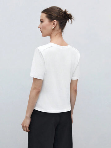 Solid Shoulder Padded Tee