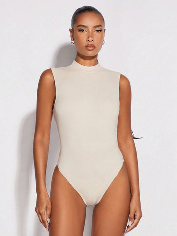 Solid Backless Tank Bodysuit