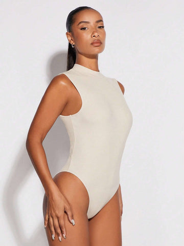 Solid Backless Tank Bodysuit