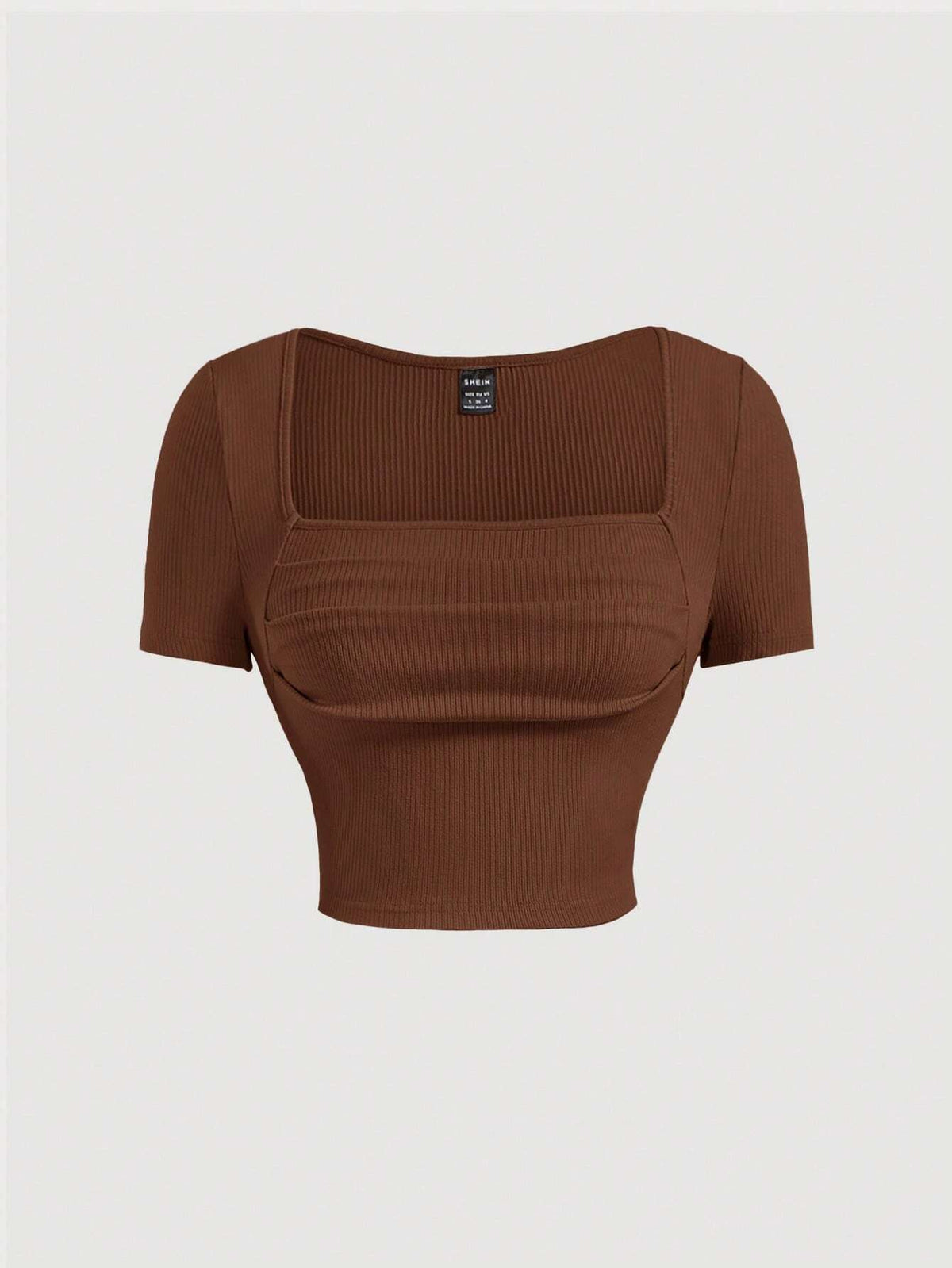 MOD Square Neck Ribbed Knit Tee