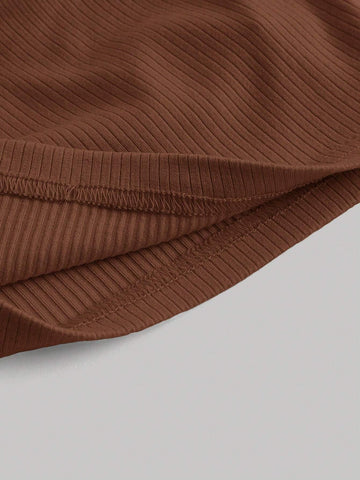 MOD Square Neck Ribbed Knit Tee