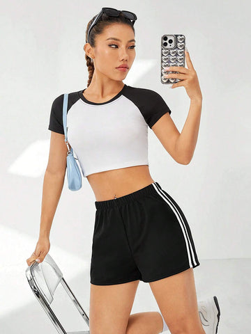 EZwear Striped Side Shorts
