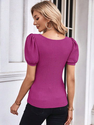 Unity Square Neck Puff Sleeve Tee