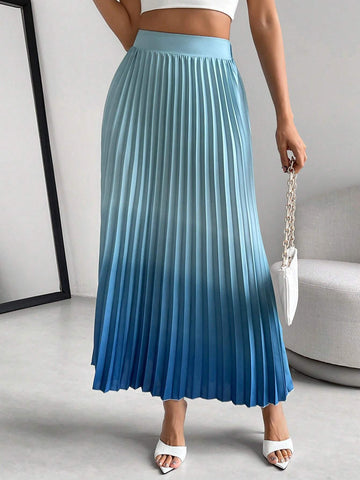 Ombre Pleated Skirt