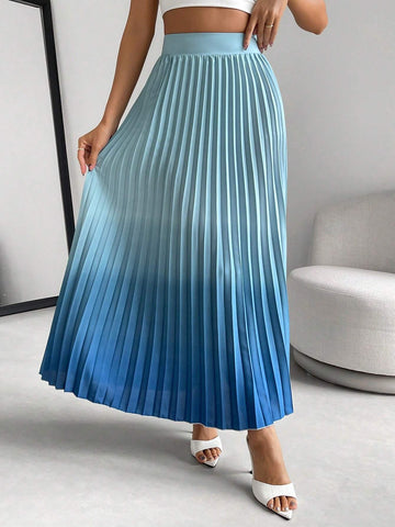 Ombre Pleated Skirt