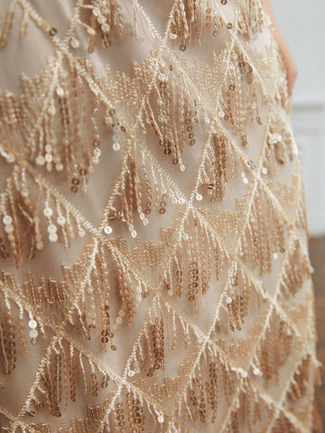 MOTF PREMIUM SEQUIN FRINGE SKIRT