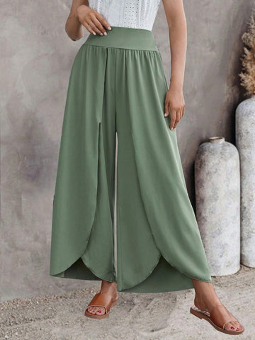 EMERY ROSE Tulip Hem Wide Leg Pants