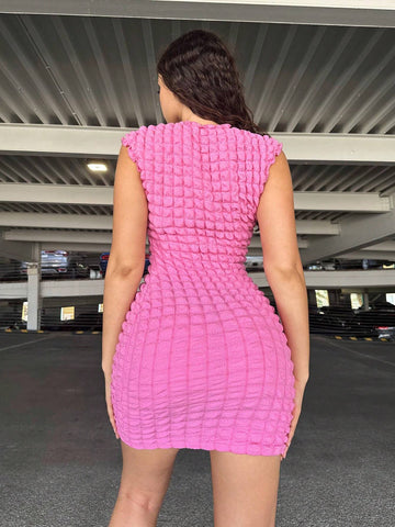 Solid Ruched Bodycon Dress