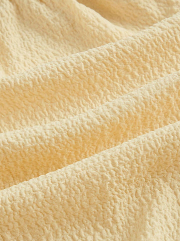 Flap Detail Button Front Crop Blouse