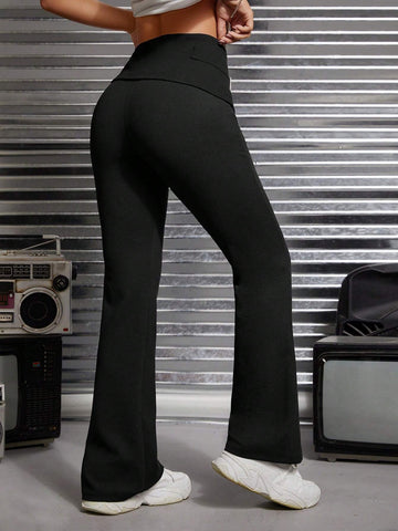 PETITE Buckle Detail Flare Leg Pants