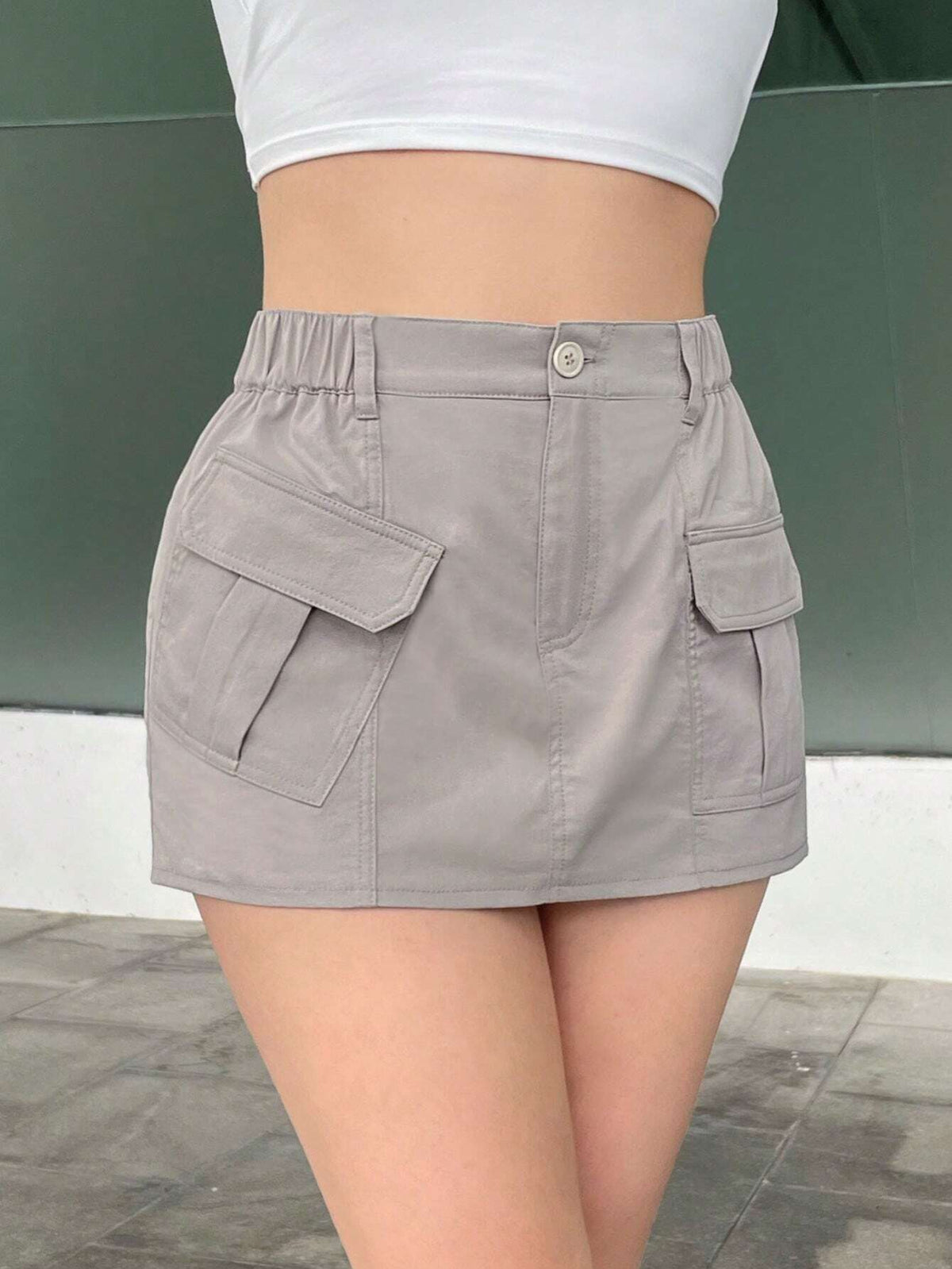 EZwear Flap Pocket Cargo Skirt