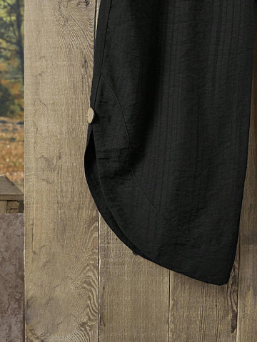 EMERY ROSE Solid Blouse & Asymmetrical Hem Pants