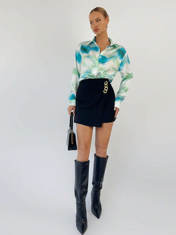 Tie Dye Button Front Shirt Workwear