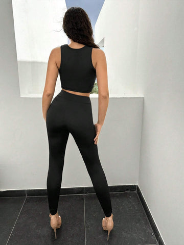 Cut Out Tank Top & Leggings