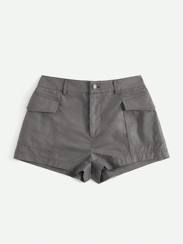 Flap Pocket Side Cargo Shorts