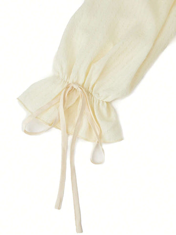 Off Shoulder Frill Trim Flare Sleeve Top & Skirt