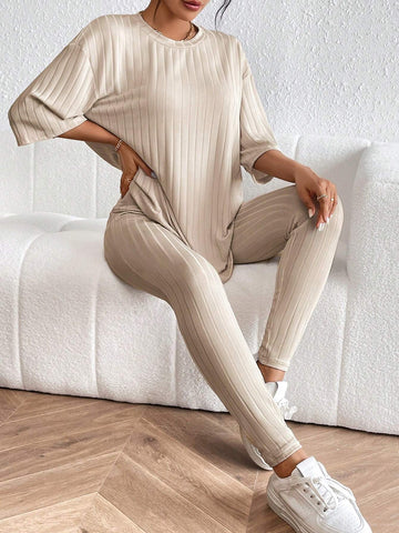 Drop Shoulder Tee & Leggings