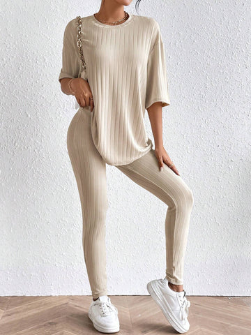 Drop Shoulder Tee & Leggings