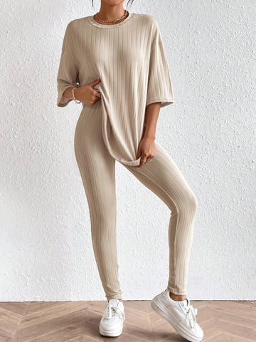 Drop Shoulder Tee & Leggings