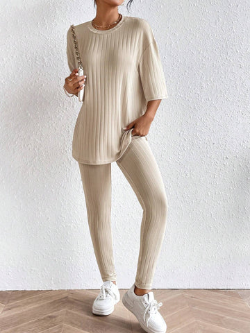Drop Shoulder Tee & Leggings