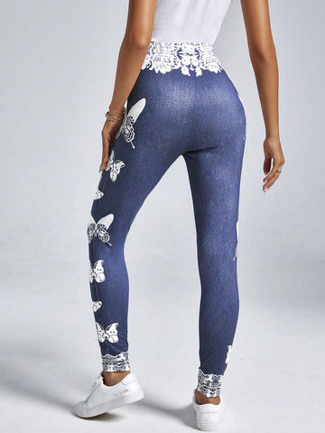 Butterfly Print Leggings