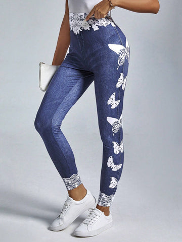 Butterfly Print Leggings
