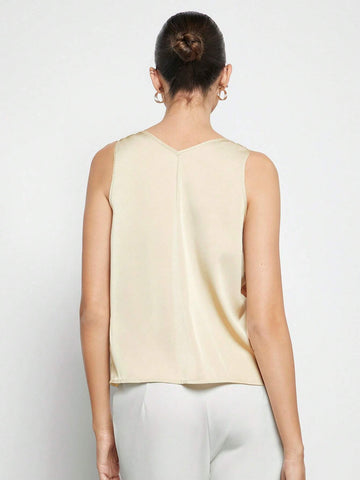 Two Tone Ring Linked Sleeveless Top