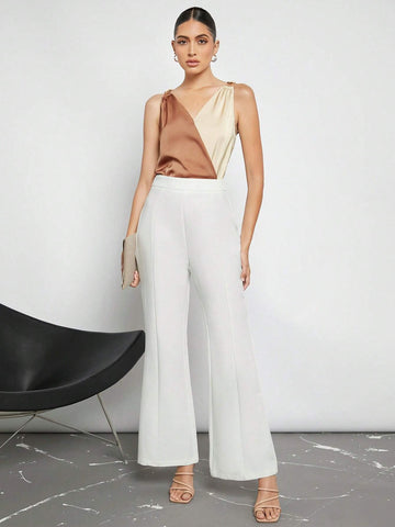 Two Tone Ring Linked Sleeveless Top