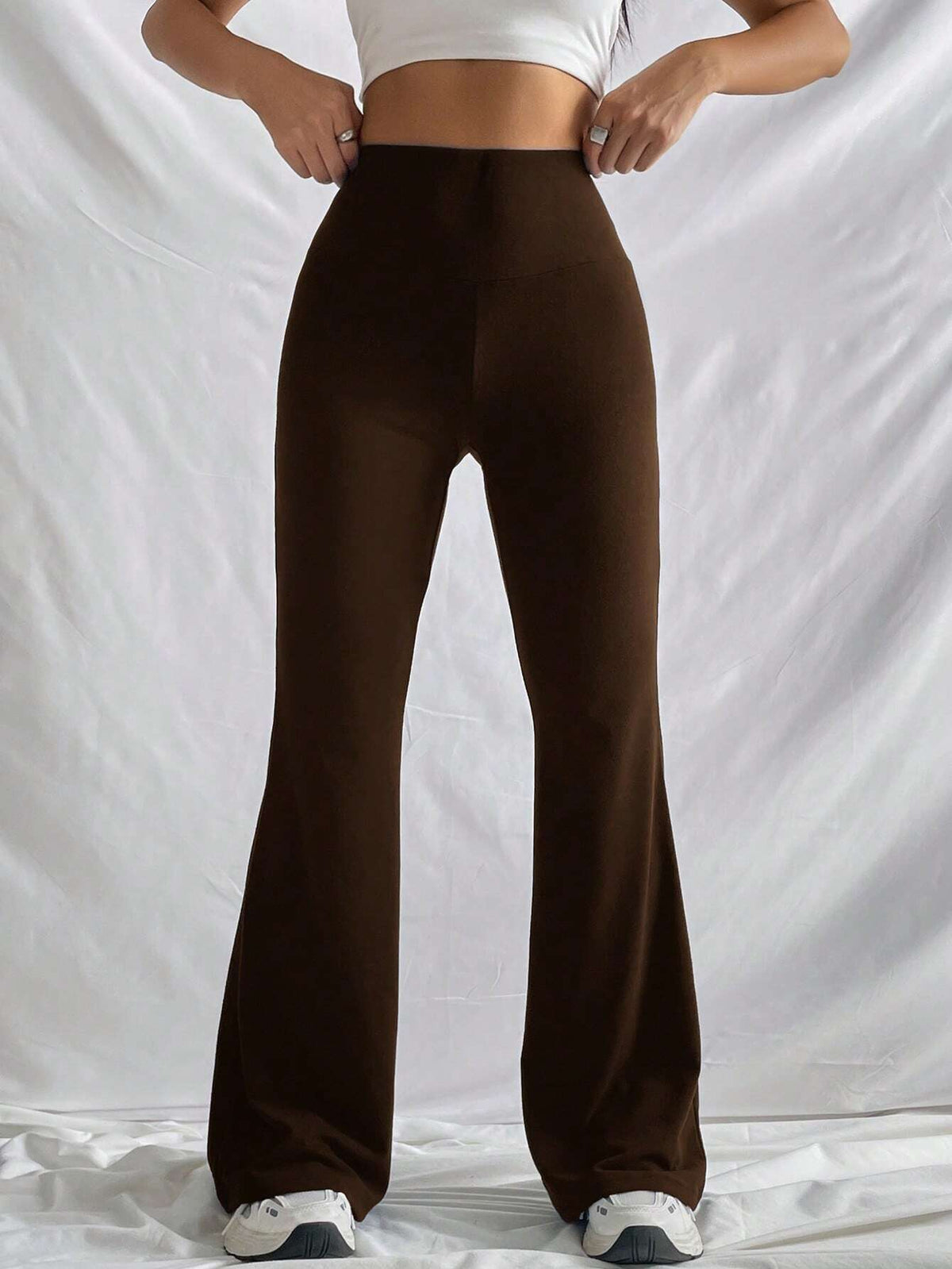 EZwear Solid Flare Leg Pants