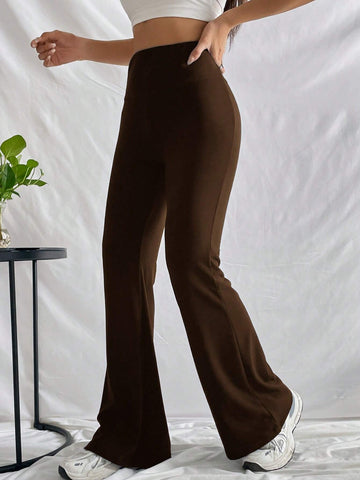 EZwear Solid Flare Leg Pants