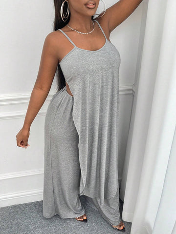 Solid Cami Top & Wide Leg Pants