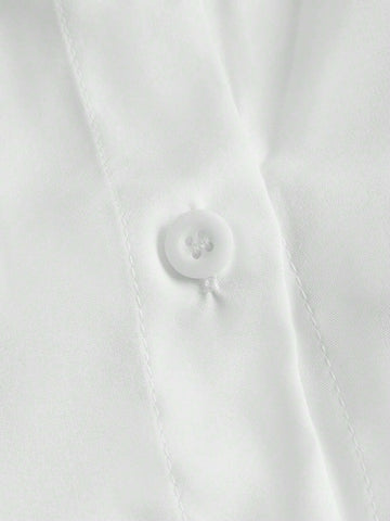 Solid Crop Shirt With Tie