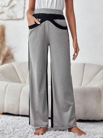 Two Tone Wide Leg Pants
