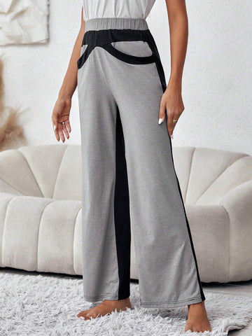 Two Tone Wide Leg Pants