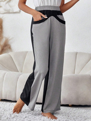 Two Tone Wide Leg Pants