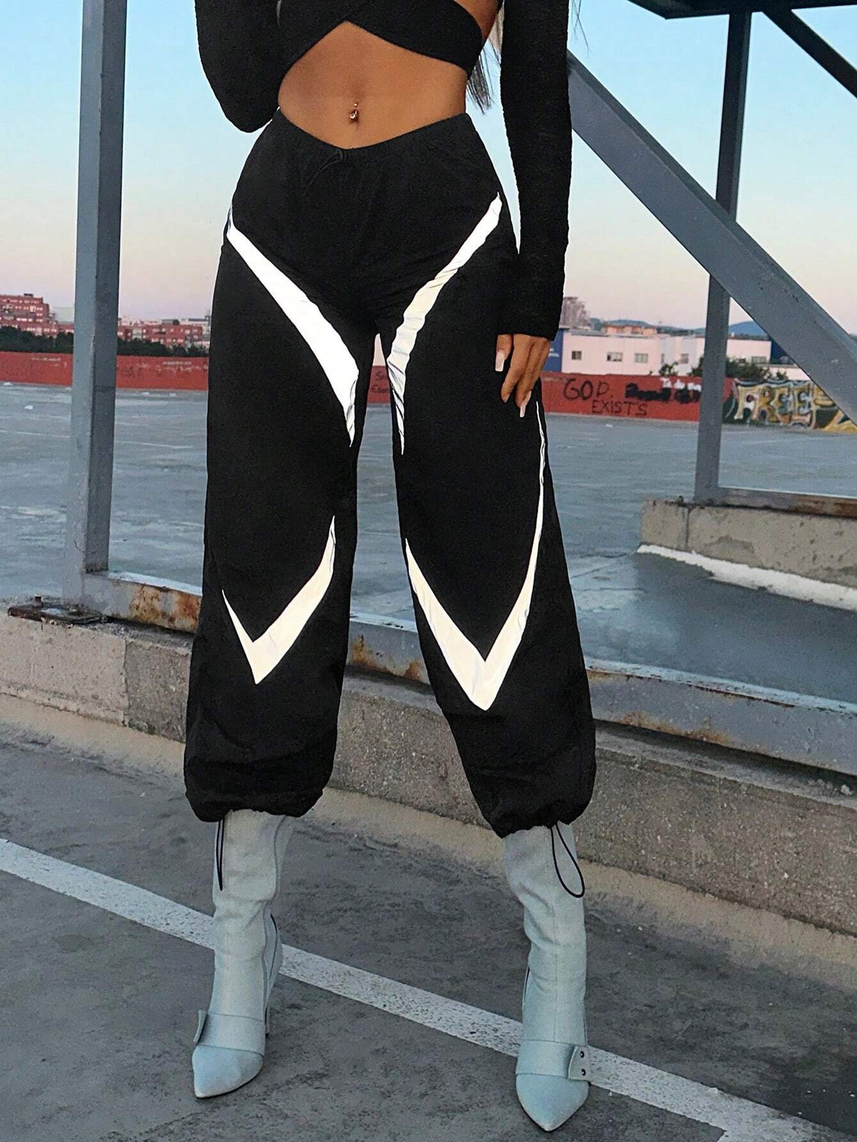 ICON Reflective Panel Drawstring Hem Pants