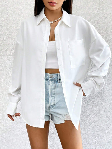 Letter Graphic Drop Shoulder Shirt