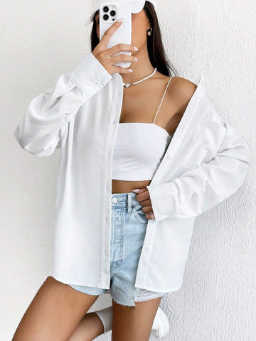 Letter Graphic Drop Shoulder Shirt