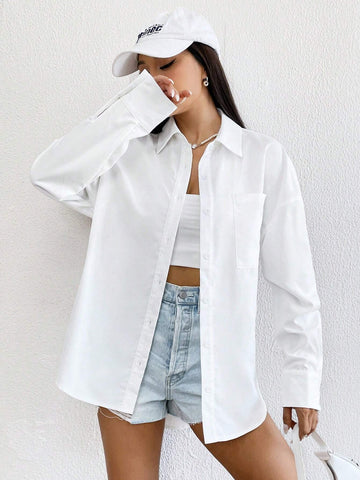 Letter Graphic Drop Shoulder Shirt