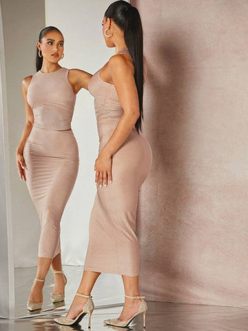 Solid Tank Top & Pencil Skirt