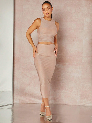 Solid Tank Top & Pencil Skirt