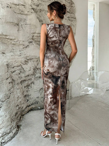 Tie Dye Tank Bodycon Dress