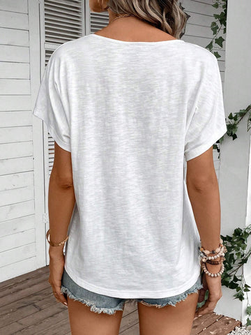 Dandelion Print Batwing Sleeve Tee