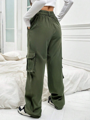 EZwear Flap Pocket Side Cargo Pants