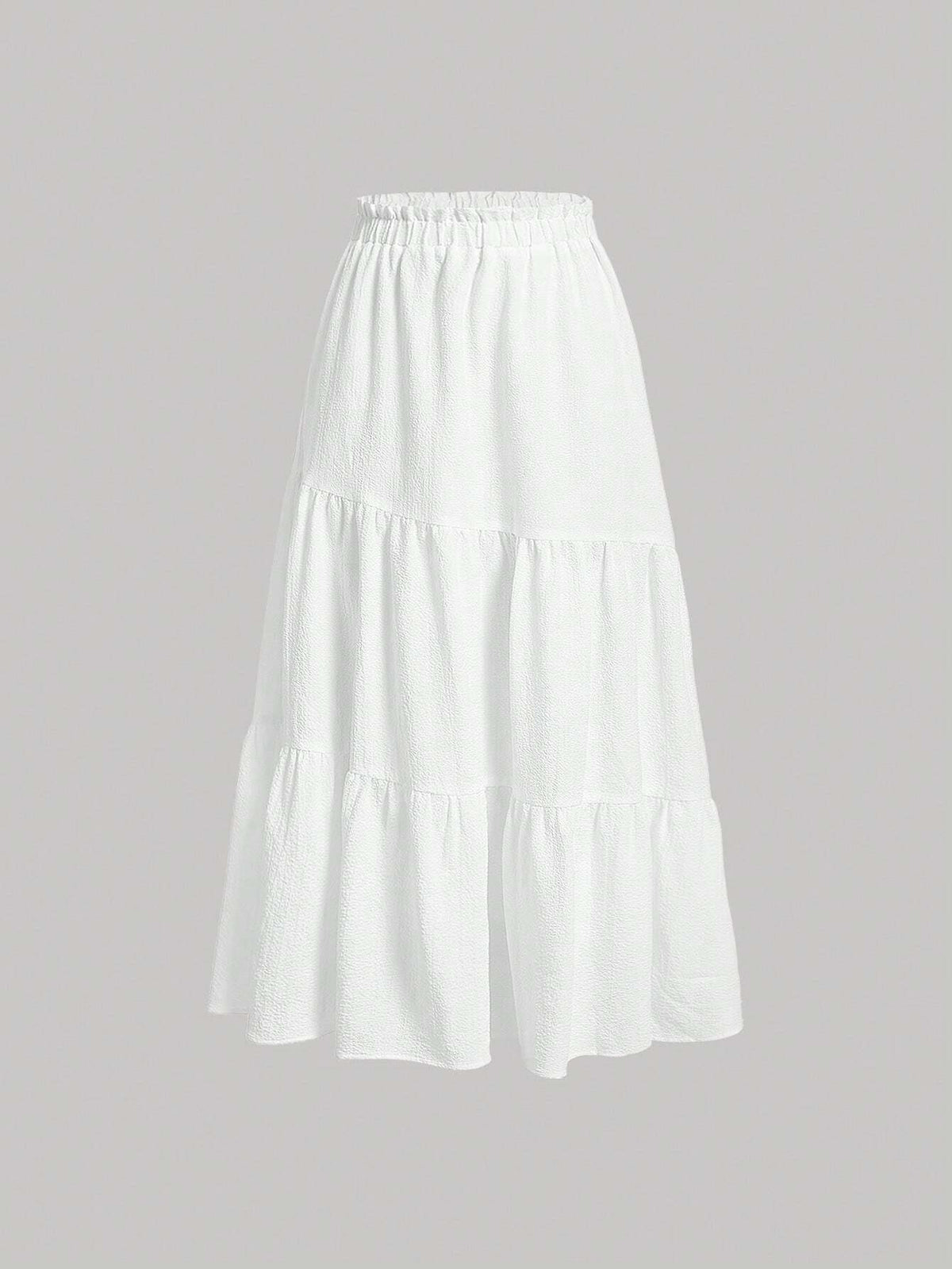 MOD Solid Ruffle Hem Skirt