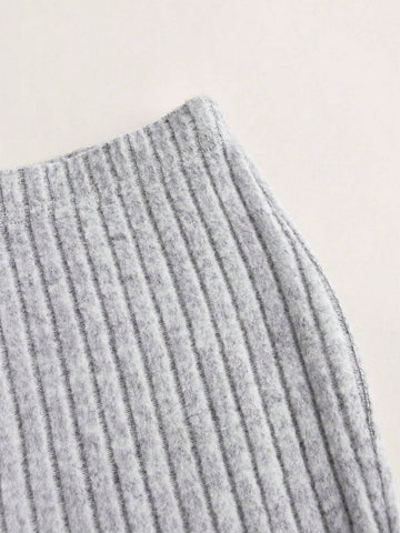 Solid Tube Top & Flare Leg Pants