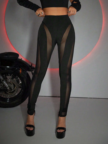 ICON Contrast Mesh Insert Leggings
